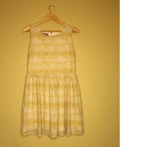 SIB Yellow & White Print Sleeveless Dress
